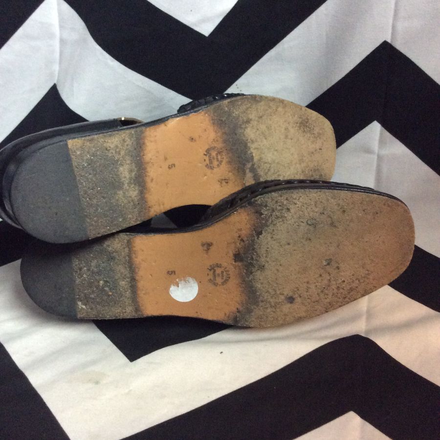 Stephane Kelian Snake Skin Leather Shoes W/ Brass Buckles | Boardwalk ...