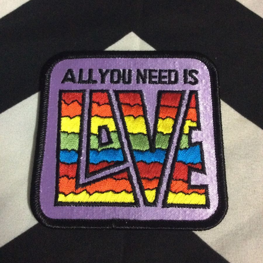 BW PATCH ALL YOU NEED IS LOVE RAINBOW PURPLE 1