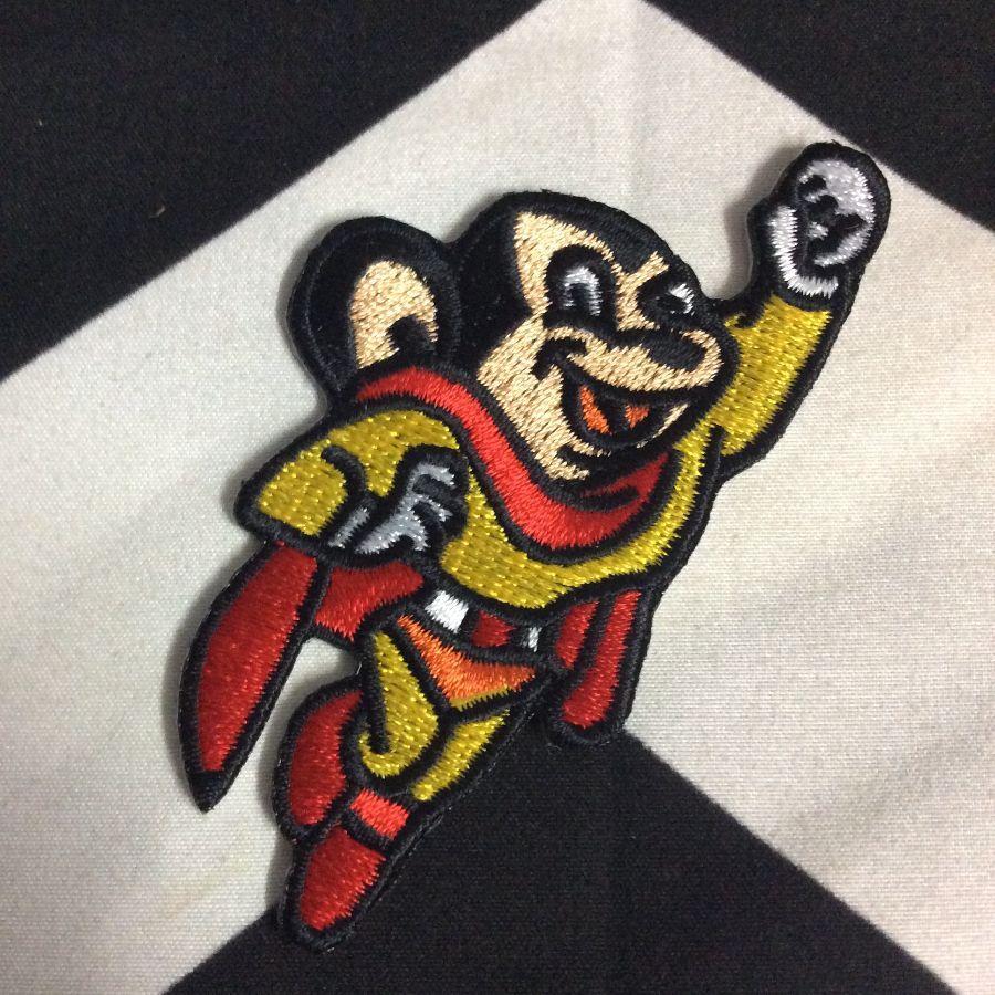 Mighty Mouse TV Show Character Flying Embroidered Iron On Set of 3 Patches 