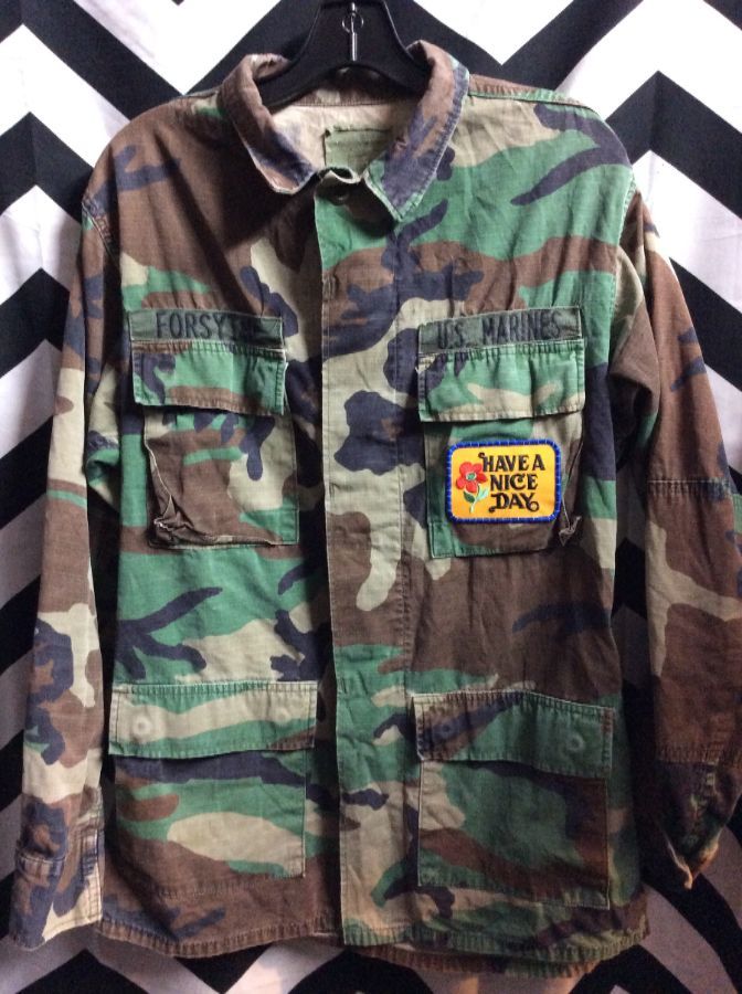CAMO JACKET FORSYTHE US MARINES HAVE A NICE DAY PATCH 1