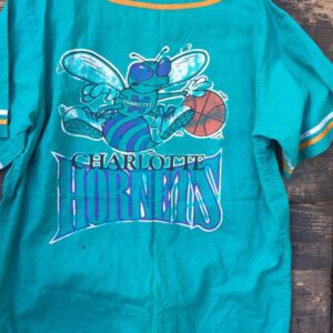 Photo detail:NBA CHARLOTTE HORNETS BUTTON-UP BASEBALL STYLE JERSEY