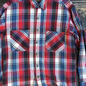 Photo detail:THICK SOFT PLAID DESIGN BUTTON-UP FLANNEL SHIRT