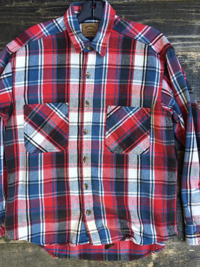 Thick Soft Plaid Design Button-up Flannel Shirt | Boardwalk Vintage
