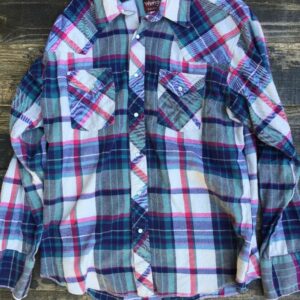 Photo detail:WRANGLER WESTERN SNAP-UP PLAID DESIGN FLANNEL SHIRT