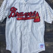 Atlanta Braves Baseball Jersey Mens XL Blue Red Embroidered MLB