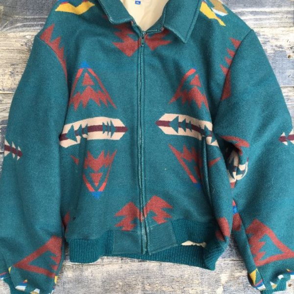 Pendleton Navajo Pattern Zipup Wool Jacket | Boardwalk Vintage