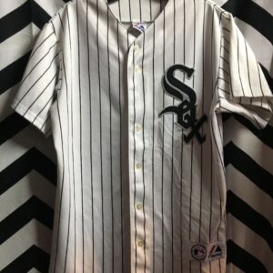 Photo detail:MAJESTIC PINSTRIPED BASEBALL JERSEY W/ SOX #22 PODSEDNIK