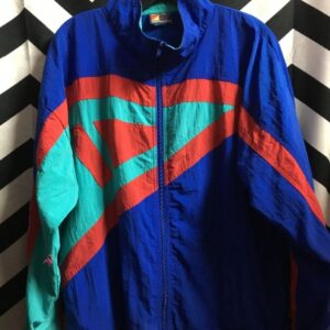 Photo detail:WINDBREAKER COLOR-BLOCK DESIGN W/GEOMETRIC PATTERN