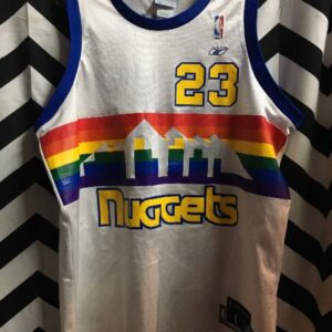 Photo detail:REEBOK BASKETBALL JERSEY NUGGETS #23 CAMBY RAINBOW COLORS