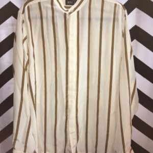 Photo detail:SILK  BLOUSE W/ VERTICAL STRIPE DESIGN