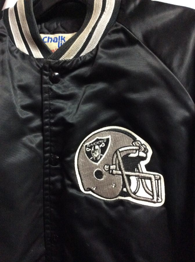 Vtg NFL Oakland Raiders Chalk Line Jacket