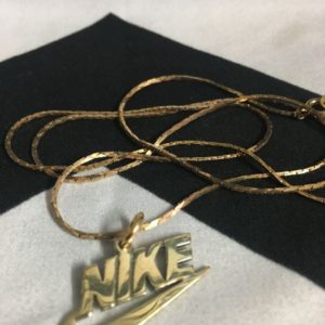 NIKE Solid Brass CHAIN NECKLACE thin cobra chain 1