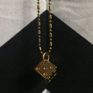 Miniature REPLICA DICE Charm Necklace Dash Ball Chain 1
