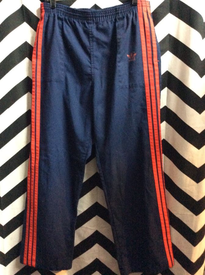 Adidas Warmup Pants W/ Horizontal Side Stripe Design | Boardwalk Vintage