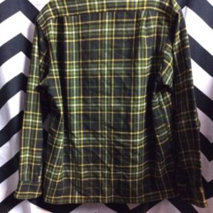 LS BD green wool flannel shirt as/is 1