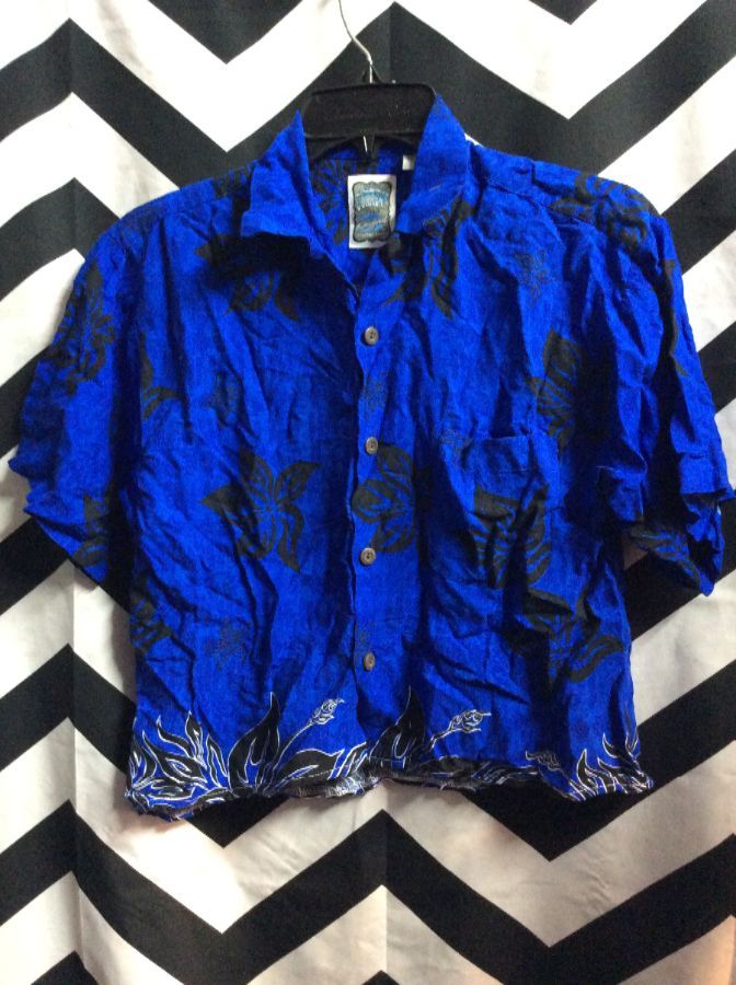 Vintage Cropped Hawaiian Shirt