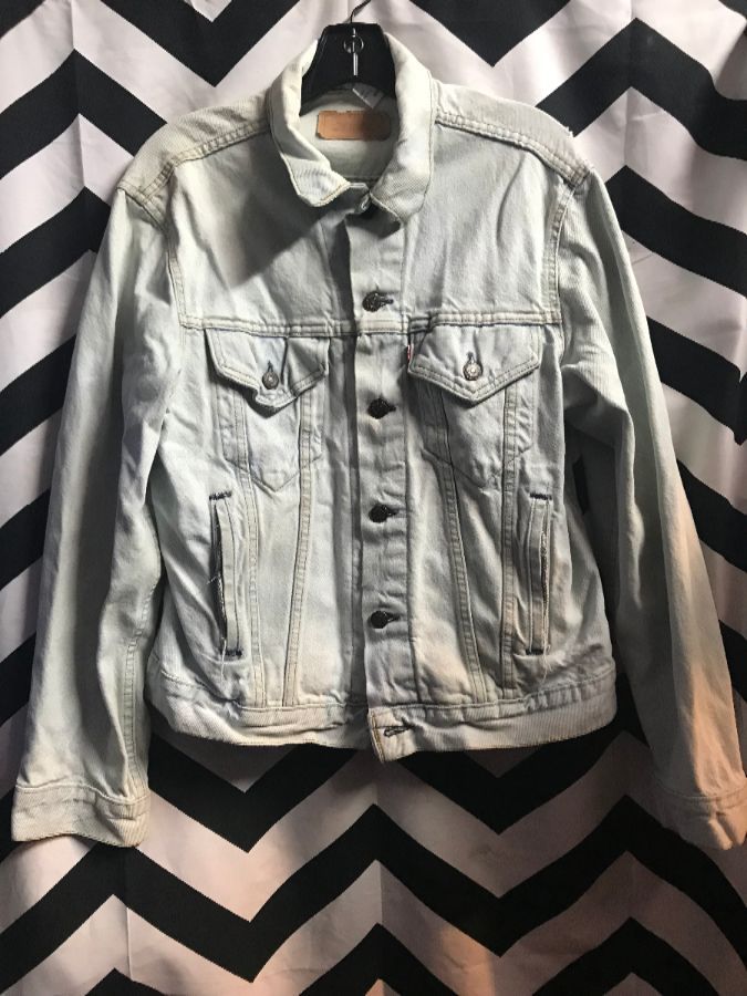 1990s Levis Denim Jacket Bleach Washed & Perfectly Distressed ...