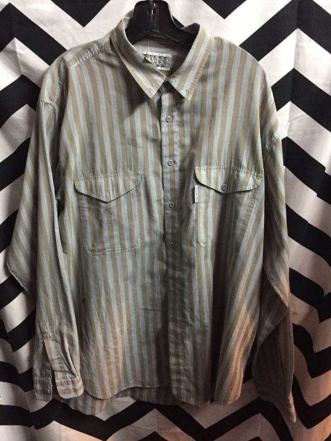 Vertical Striped Shirt Levis Silver Label | Boardwalk Vintage