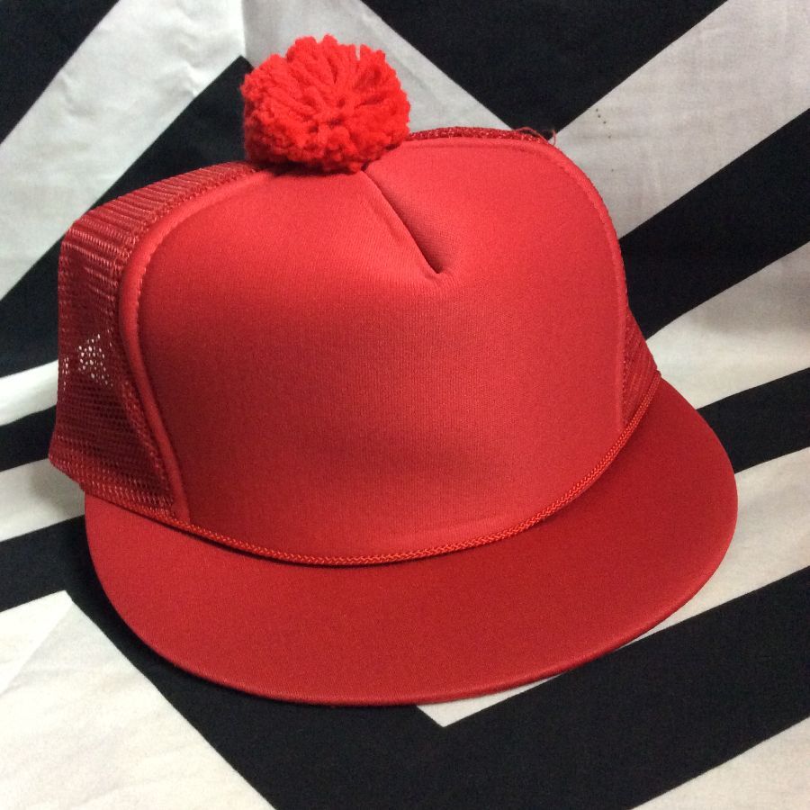 product details: CAP RED YARN POM POM HAT photo