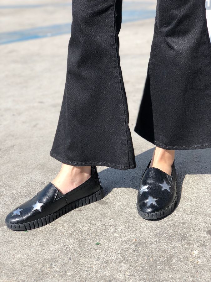 cut out leather flats