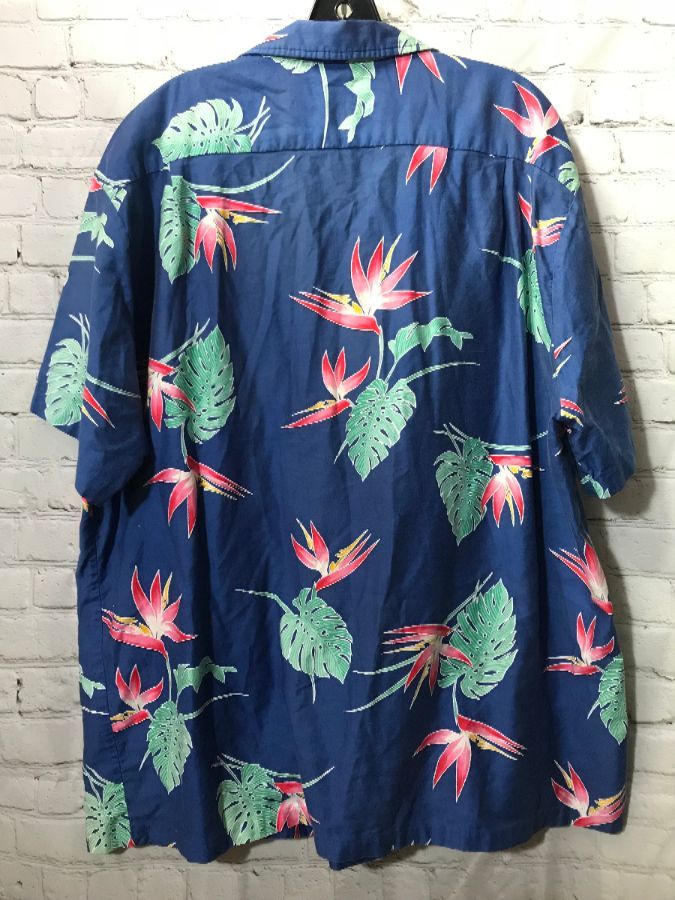 Hawaiian Shirt W/ Birds Of Paradise & Flower Print | Boardwalk Vintage