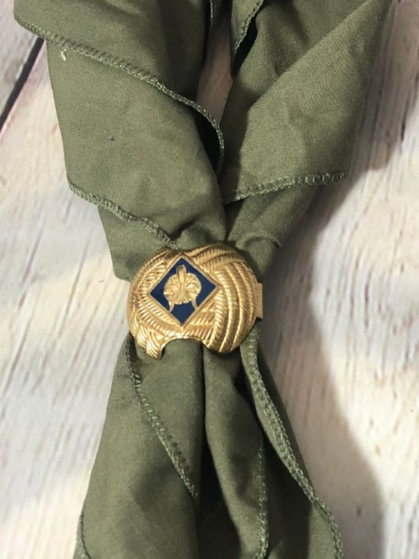 Bandana Handkerchief W/ Boy Scouts Metal Slide Boardwalk Vintage
