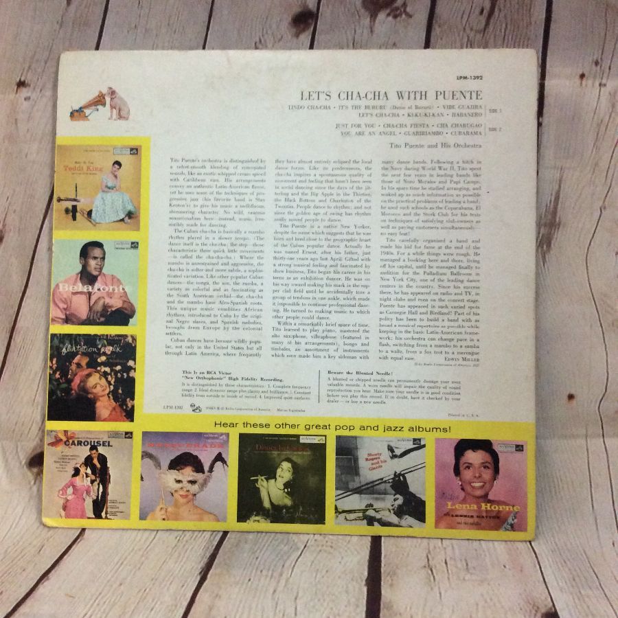 VINYL - TITO PUENTE AND HIS ORCHESTRA – LETS CHA CHA WITH TITO PUENTE AND HIS ORCHESTRA