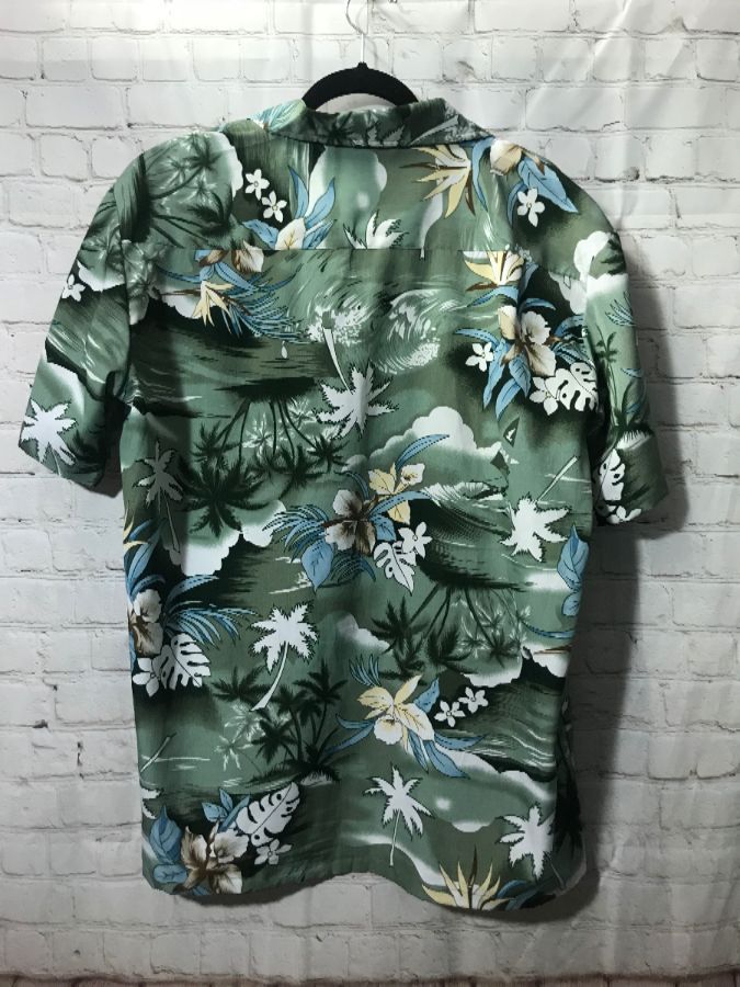 1990’s Hawaiian Shirt W/ Wave/palms/tropical Flowers Print | Boardwalk ...