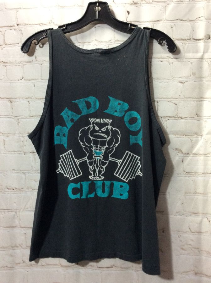 Retro Bad Boy Tank Top – Silk Screened Life's A Beach & Bad Boy Club  Graphic | Boardwalk Vintage