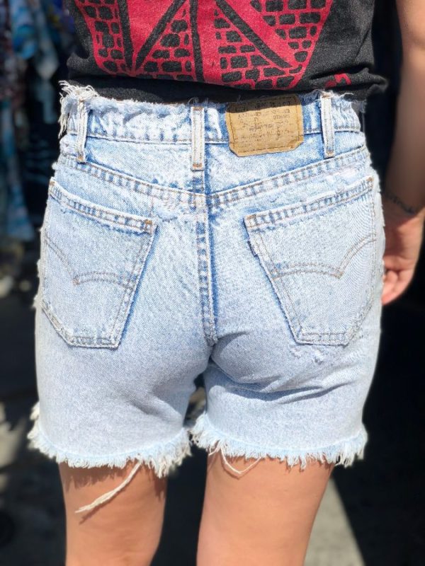 Levis Denim Shorts Cut-off Acid Washed 