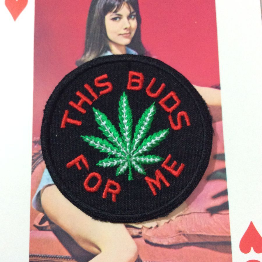 product details: BW PATCH - THIS BUDS FOR ME EMBROIDERED PATCH photo