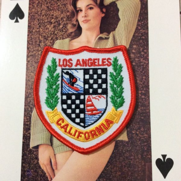product details: BW PATCH VINTAGE LOS ANGELES CALIFORNIA BADGE EMBROIDERED PATCH photo