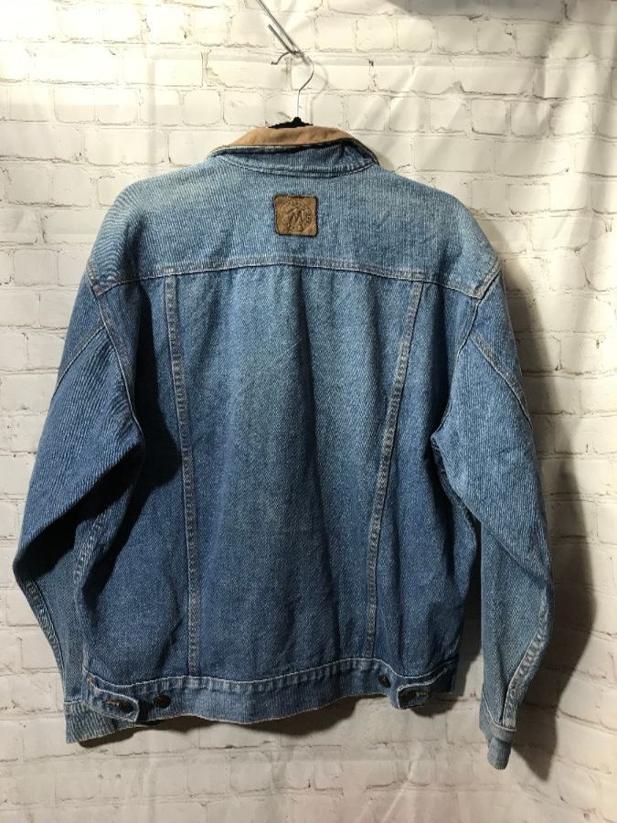 Marlboro Denim Jacket W/ Leather Collar | Boardwalk Vintage