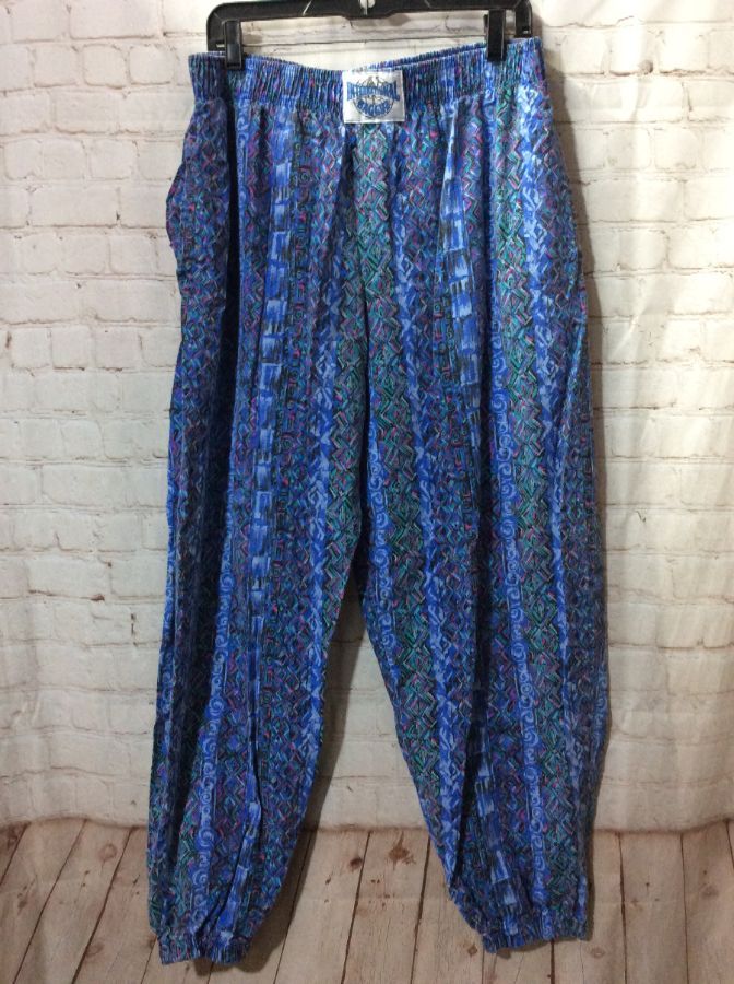 1980’s Mc Hammer Pants W/ Neon Diamond & Squares | Boardwalk Vintage