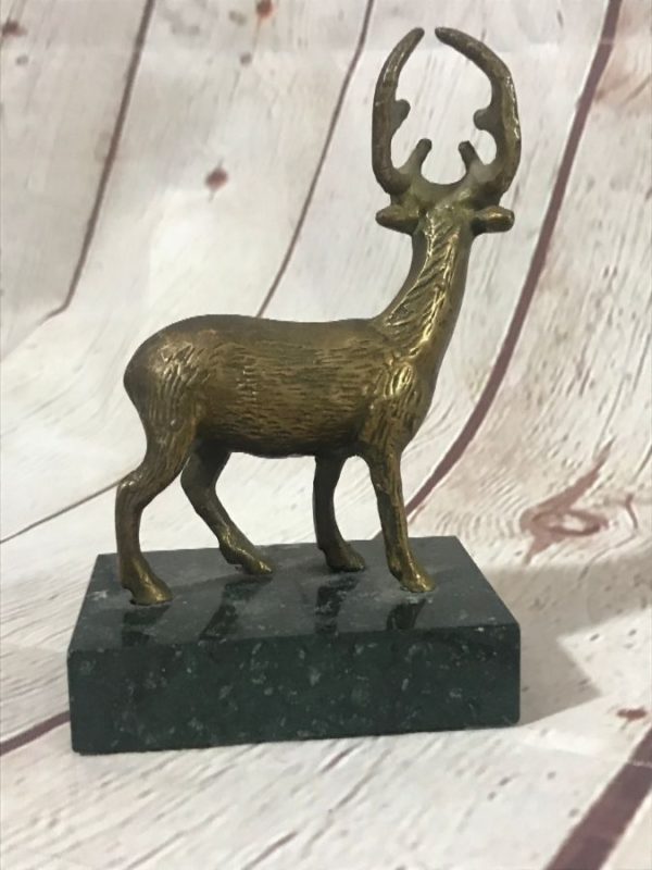 vintage metal deer figurine