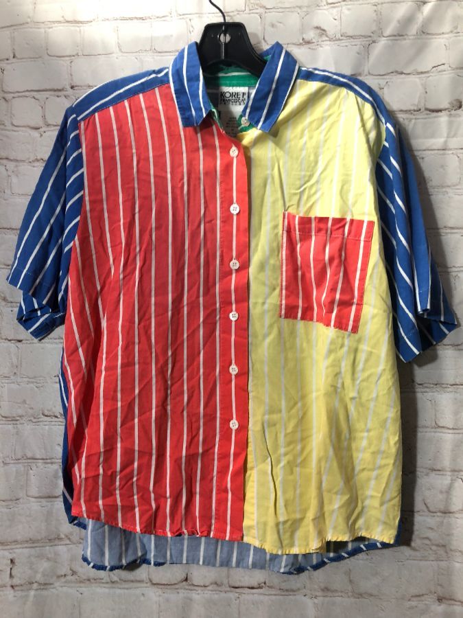 1980’s Striped Color-block W/ Pocket Shirt | Boardwalk Vintage