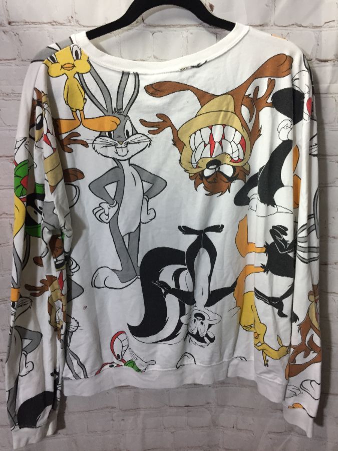 Boardwalk Sweatshirt Vintage | Looney Tunes Print Allover