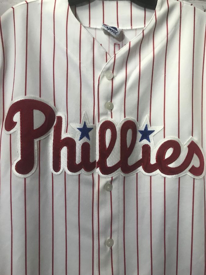 Philadelphia Phillies Authentic Style Home Pinstriped Jersey #26