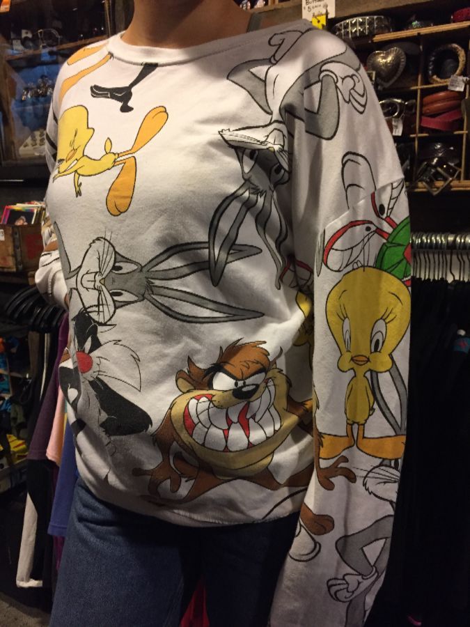 Looney Tunes Allover | Vintage Print Sweatshirt Boardwalk