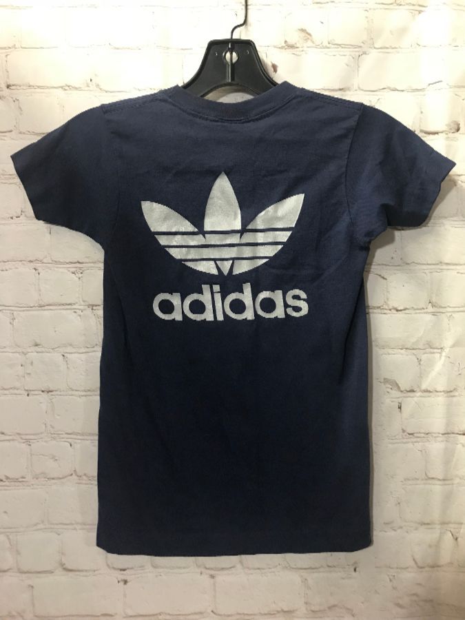 Adidas Tshirt With Metallic Silver Logo On Front And Back Super Small ...