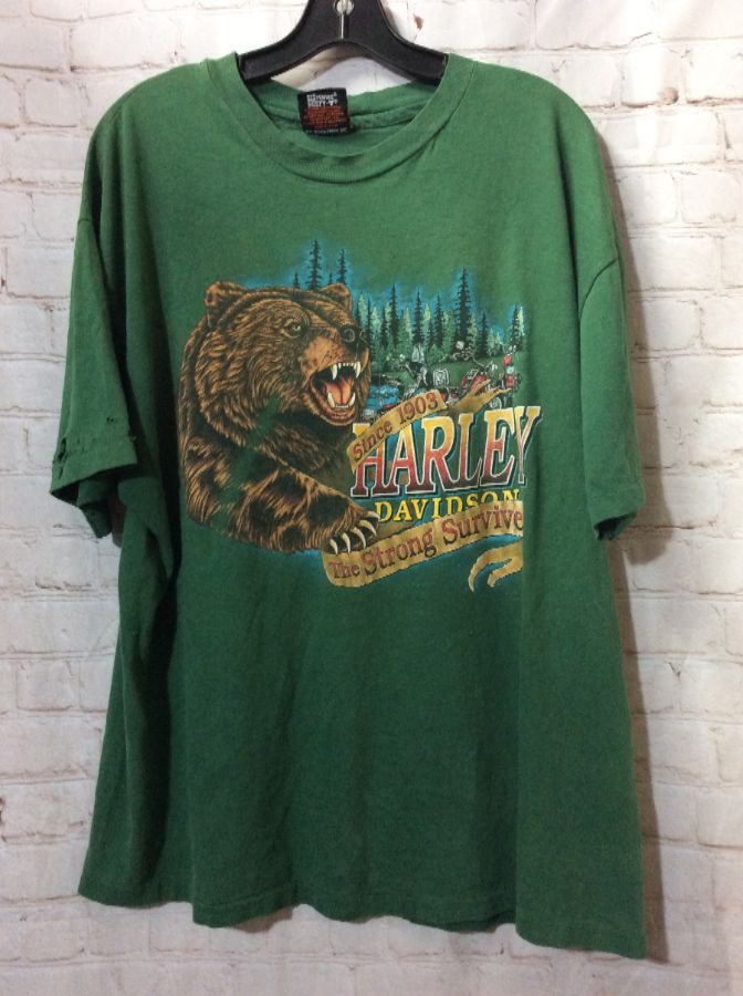 90s 'Harley Davidson' Alaska T Shirt 3XL Kleding Herenkleding Overhemden & T-shirts T-shirts T-shirts met print 