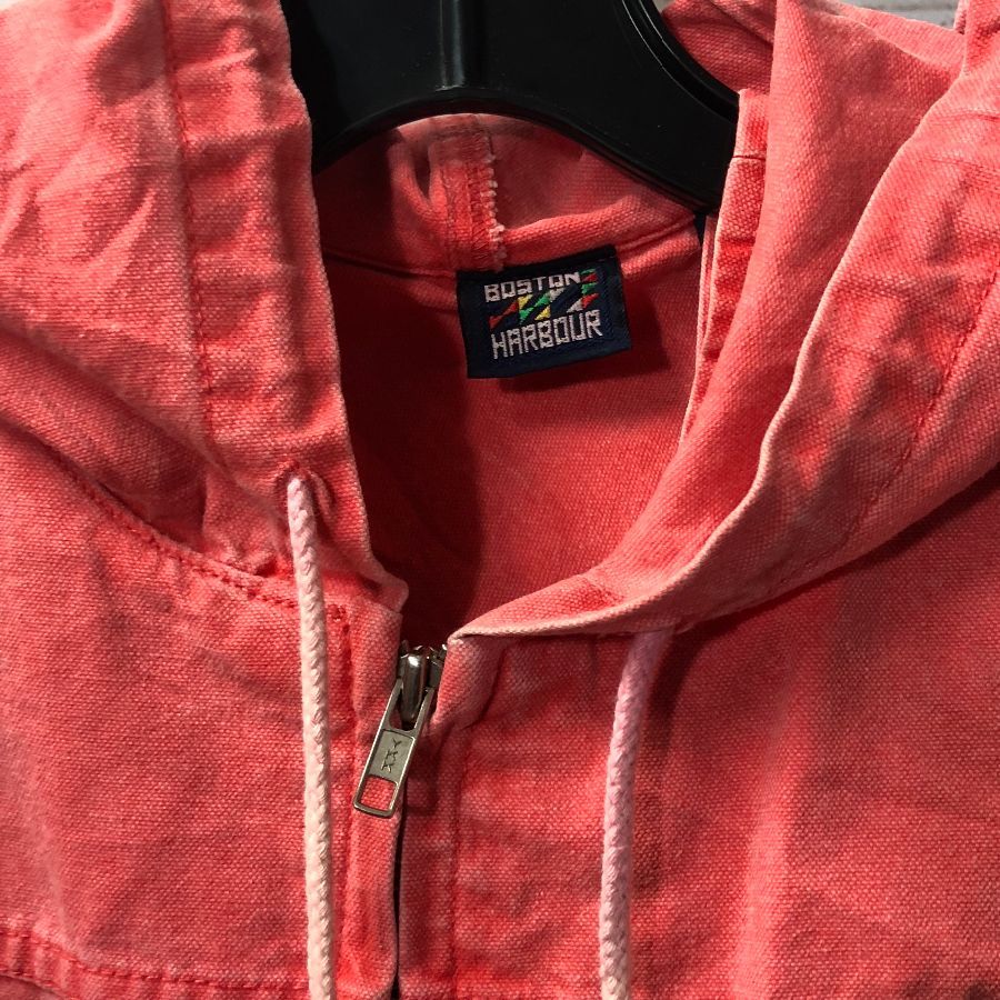 Hooded Light Weight Zip-up Denim Jacket | Boardwalk Vintage