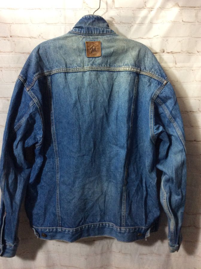 Malboro Country Denim Jacket W/ Leather Collar & Flannel Lining ...