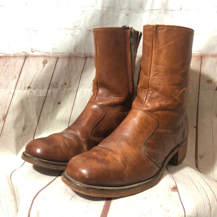 square leather boots