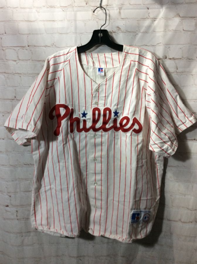 Russell Athletic, Shirts, Vintage 9s Philadelphia Phillies Buttonup  Russell Athletic Mlb Baseball Jersey