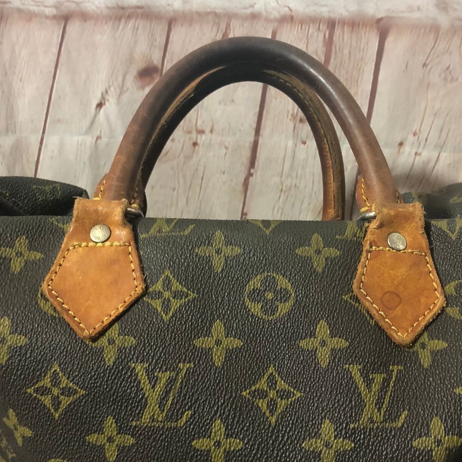 Speedy leather tote Louis Vuitton Brown in Leather - 33570806