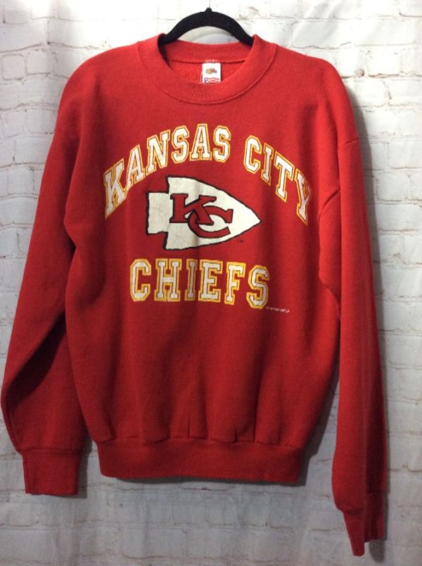 Nfl Kansas City Chiefs Long Sleeved Pullover Sweatshirt | Boardwalk Vintage