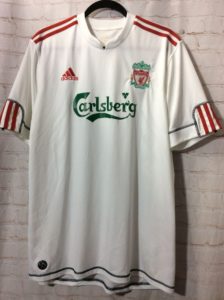 green carlsberg liverpool shirt