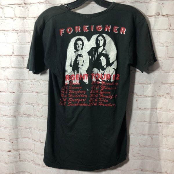 Vintage T-shirt, Foreigner – Urgent, 1982 Tour, Screen Printed Full ...