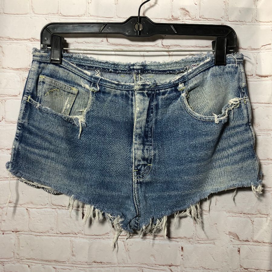 Size 30 Faded Distressed Denim Shorts Stitched Horse Design And Heart ...